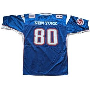 Vintage Y2K Clench #80 New York 5ac Football Jersey 2XL NY Giants Colors NWT